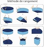 Foldable Dog Pool, Jsdoin Portable Dog Paddling Pool, Pet Kids Bath Pool Swimming Pool, Non-Slip PVC Kiddie Pool for Kids, Dog Cat Bathing Tub For Garden Patio Bathroom(80 * 20cm) - 7
