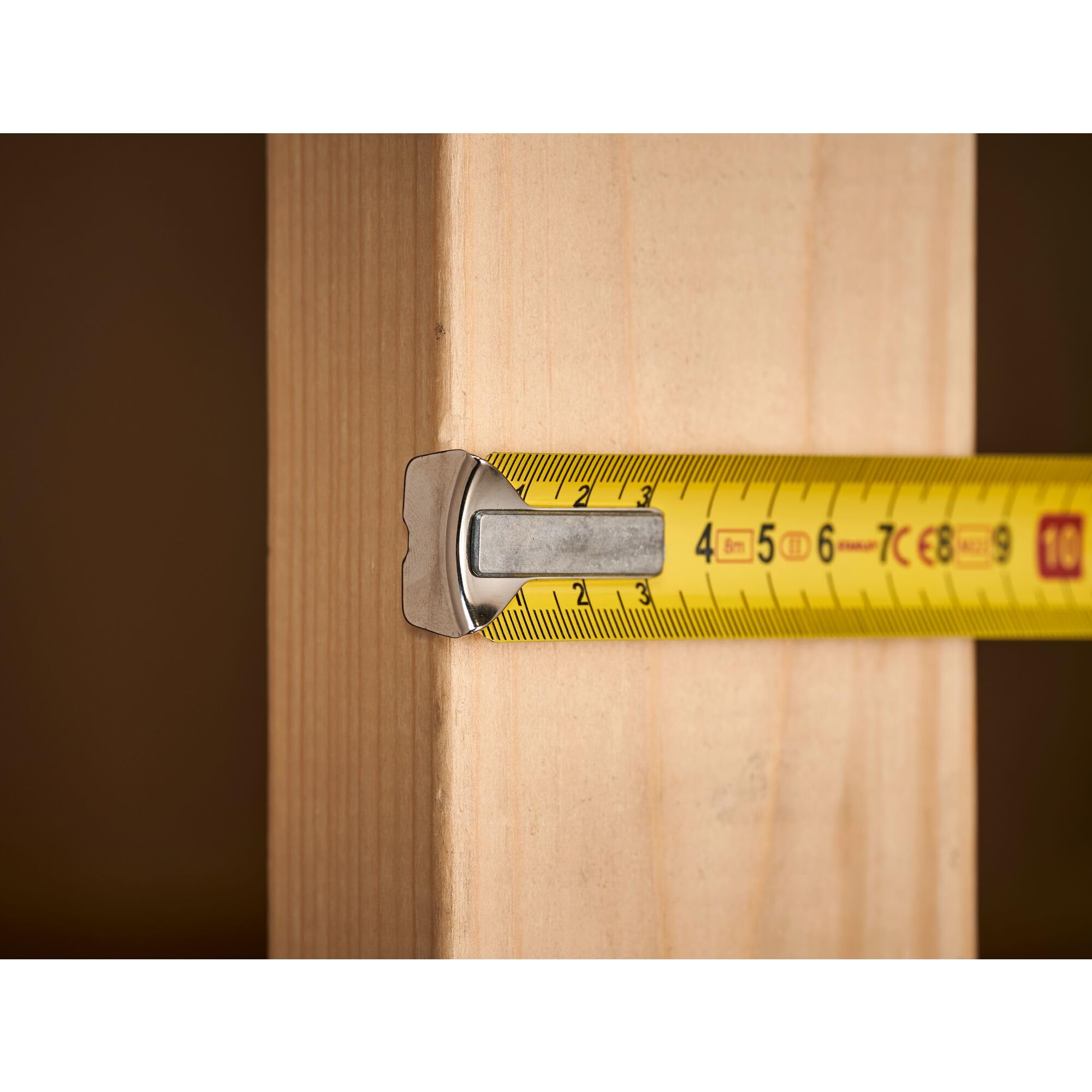 Stanley 1-33-198 Mesure 8 M X 25 Mm En Abs Powerlock Classic Fabriqué En France - Ruban Large - Revêtement Blade Armor Et Mylar - Crochet 3 Rivets - Boitier Abs Antichoc - Blocage De Ruban Multicolore