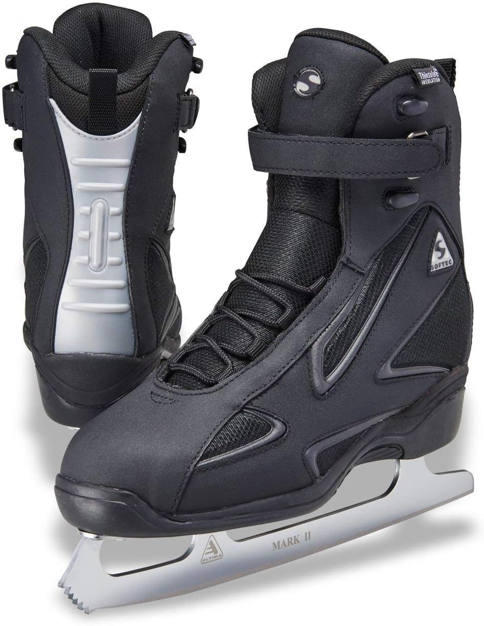 Jackson Ultima Softec Elite Black Mens Ice Skates with Mark II Blades