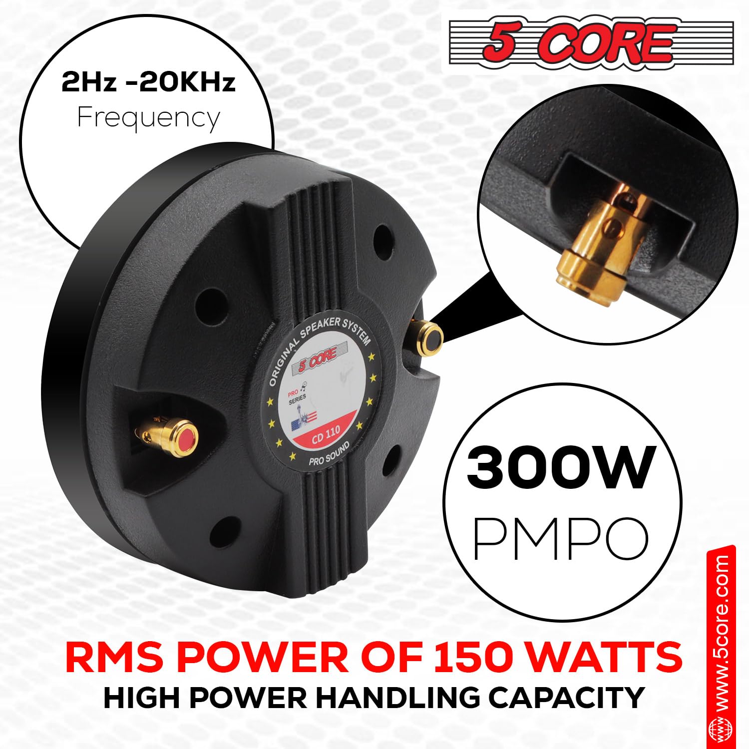 Amazon.com: 5 CORE Horn Speaker Tweeter 220W Peak Compression