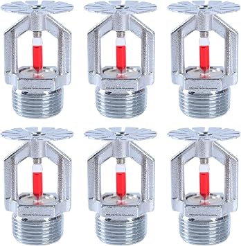 6 Pcs Fire Sprinkler Head, 3/4  NPT 155 68 C Pendent Type Spray