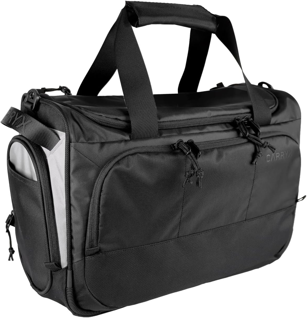 CARRYX Personal Duffel 27L – Under-Seat Carry-On Personal Item Travel Bag (18x14x8) Fits Under Most Airline Seats, Luggage Pass-Through, Laptop Sleeve, Flight Access & Water Bottle Pockets