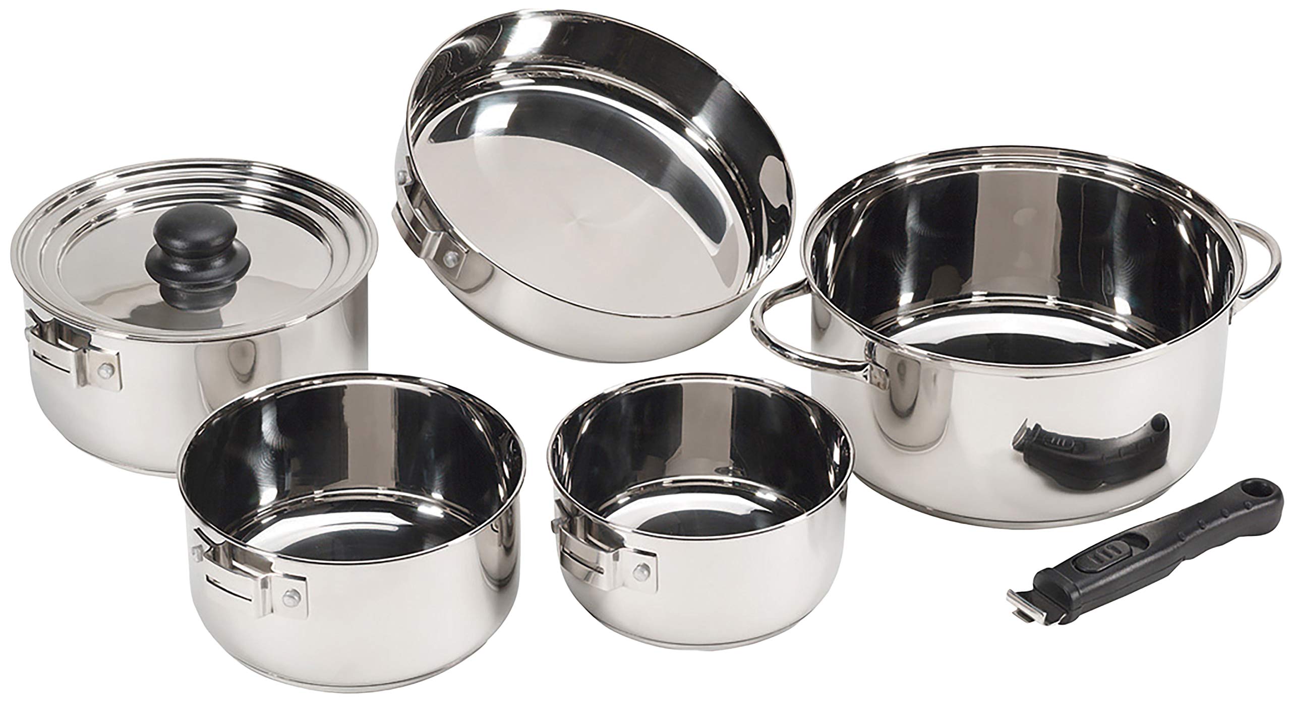 Amazon.com : Stansport Heavy Duty Stainless Steel Clad Cook Set