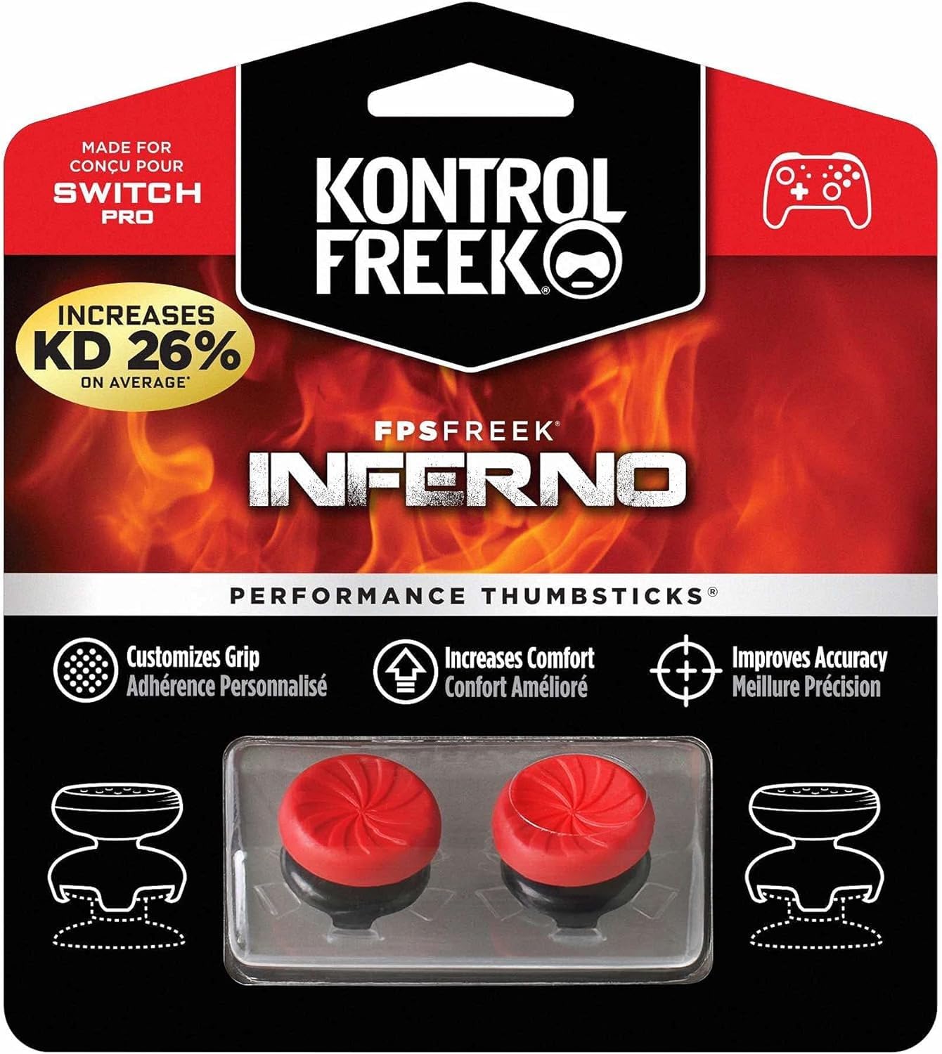 KontrolFreek Kontrol Freek FPS Freek Inferno PS5 Performance Thumbsticks: Take your gaming to the next level and dominate the competition.