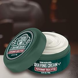 Luxury Shaving Cream Peppermint & Eucalyptus Scent - Soft, Smooth & Silky Shaving Soap - Rich Lather for the Smoothest Shave - 5.3oz