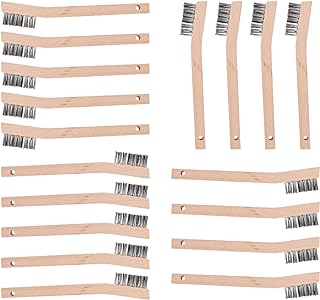 Wood Handle Wire Scratch Brush Sets (18, 18Pack-7in Stainless Steel Small Wire Scratch Brushes with Beech Wood Handle)