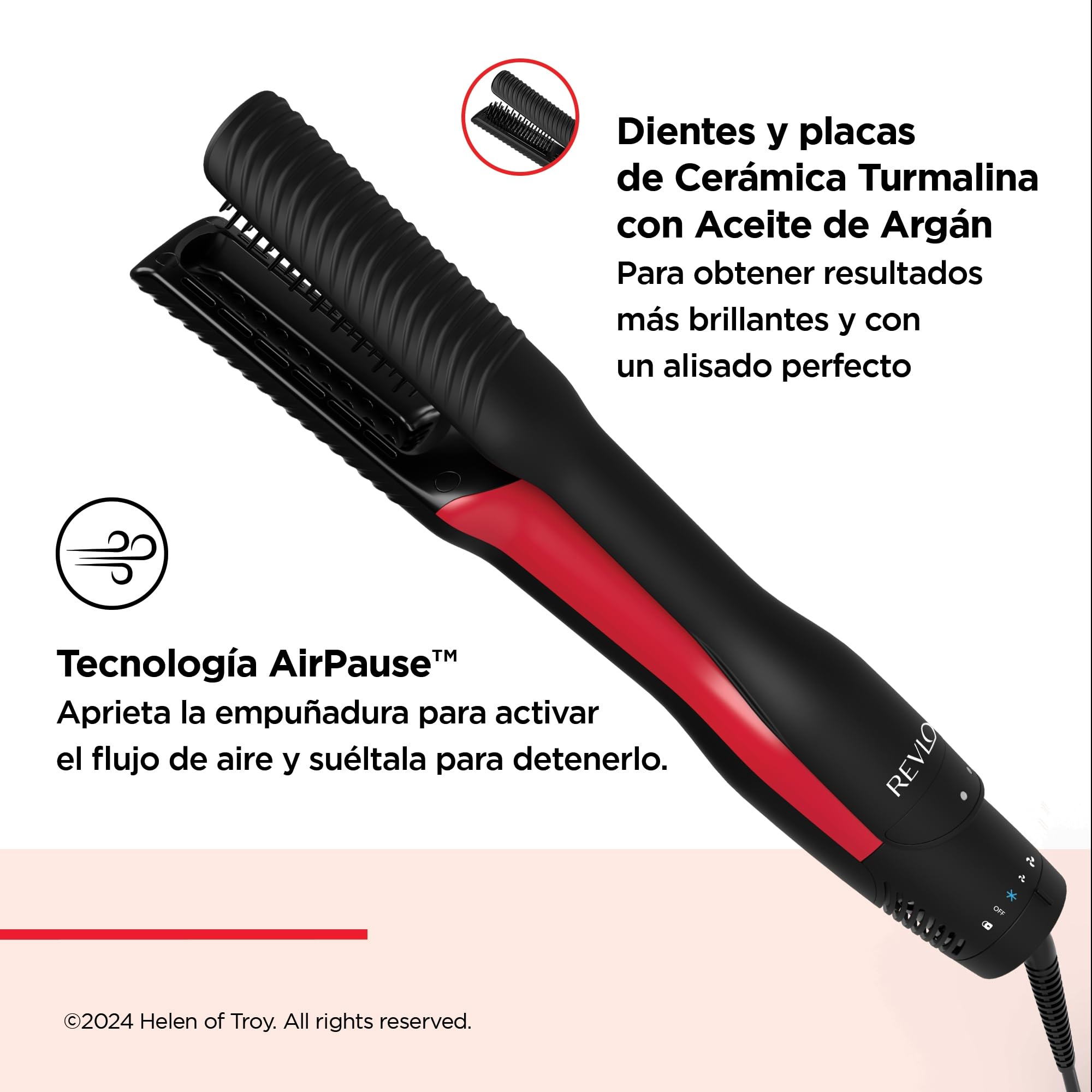 Revlon One-Step Air Straight Secador y Alisador de aire 2-en-1 - RVDR5330E