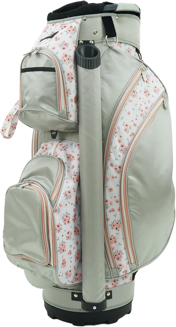 RJ Sports Bliss 14 Way Divider Top Ladies Deluxe Cart Bag - Women's Golf Bag - Golf Bag for Golf Carts