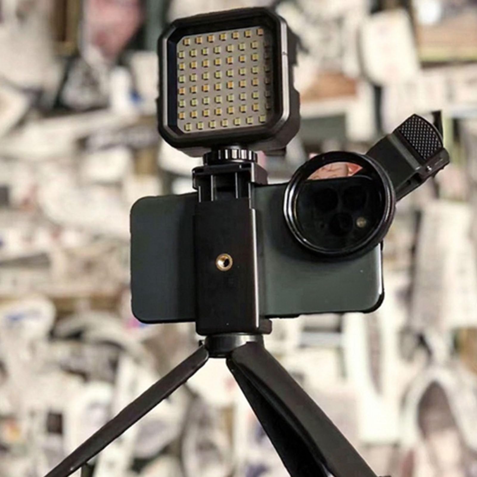 Luce di Riempimento Clip, Lente Polarizzata CPL Regola la luminosità Rimuovendo la Luce Video Fotografica Riflettente con luminosità a 3 Temperature di Colore per L'arte del