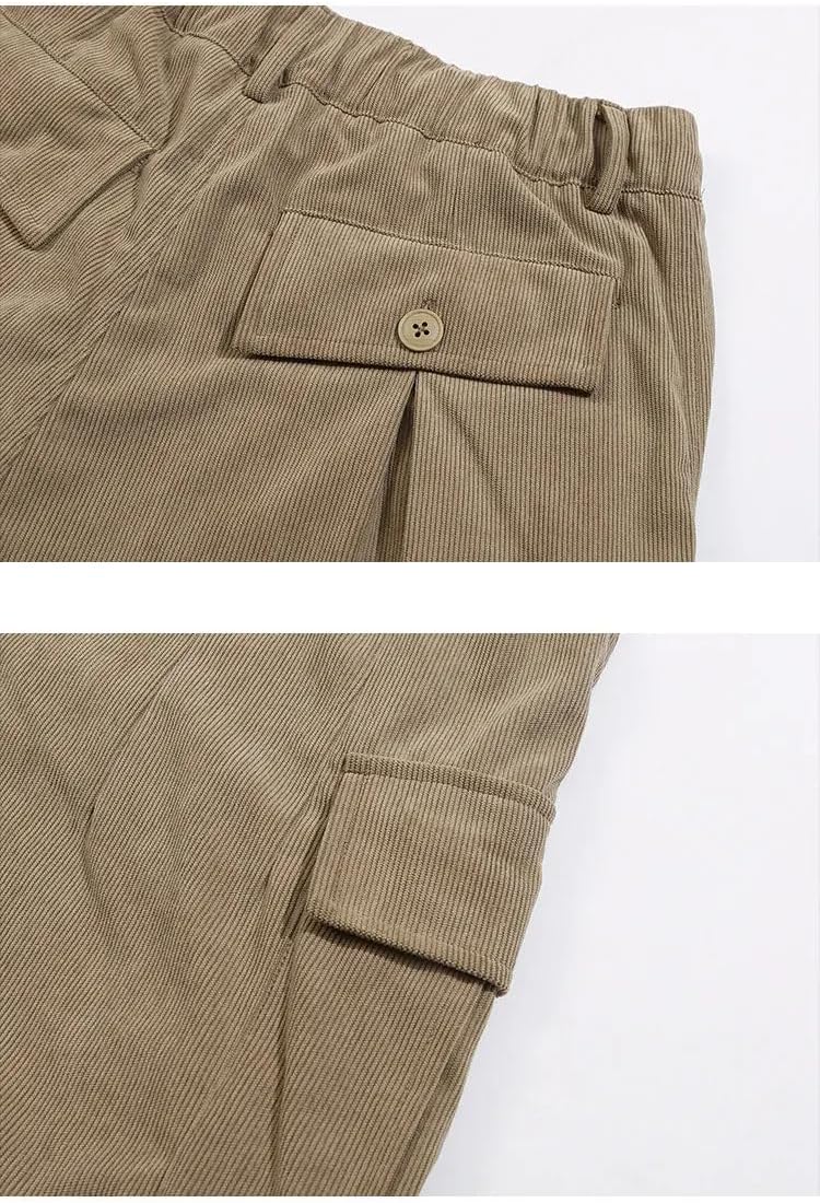 Corduroy Baggy Pants Men Streetwear Loose Casual Wide Leg Cargo Women Male Harem Trousers
