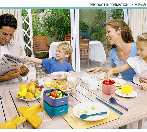 Eyoulyer Silicone Bento Boxes Lunch Box Container Storage Leak-Proof Dinner Container Silicone Microwave Bowl (Stone Brown-Round) #TOP4