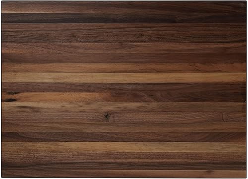 Miniatura 6 de CONSDAN Tabla de cortar de nogal para cocina, madera dura cultivada en Estados Unidos, 20 x 15, con mango interior invisible, preacabada con aceite