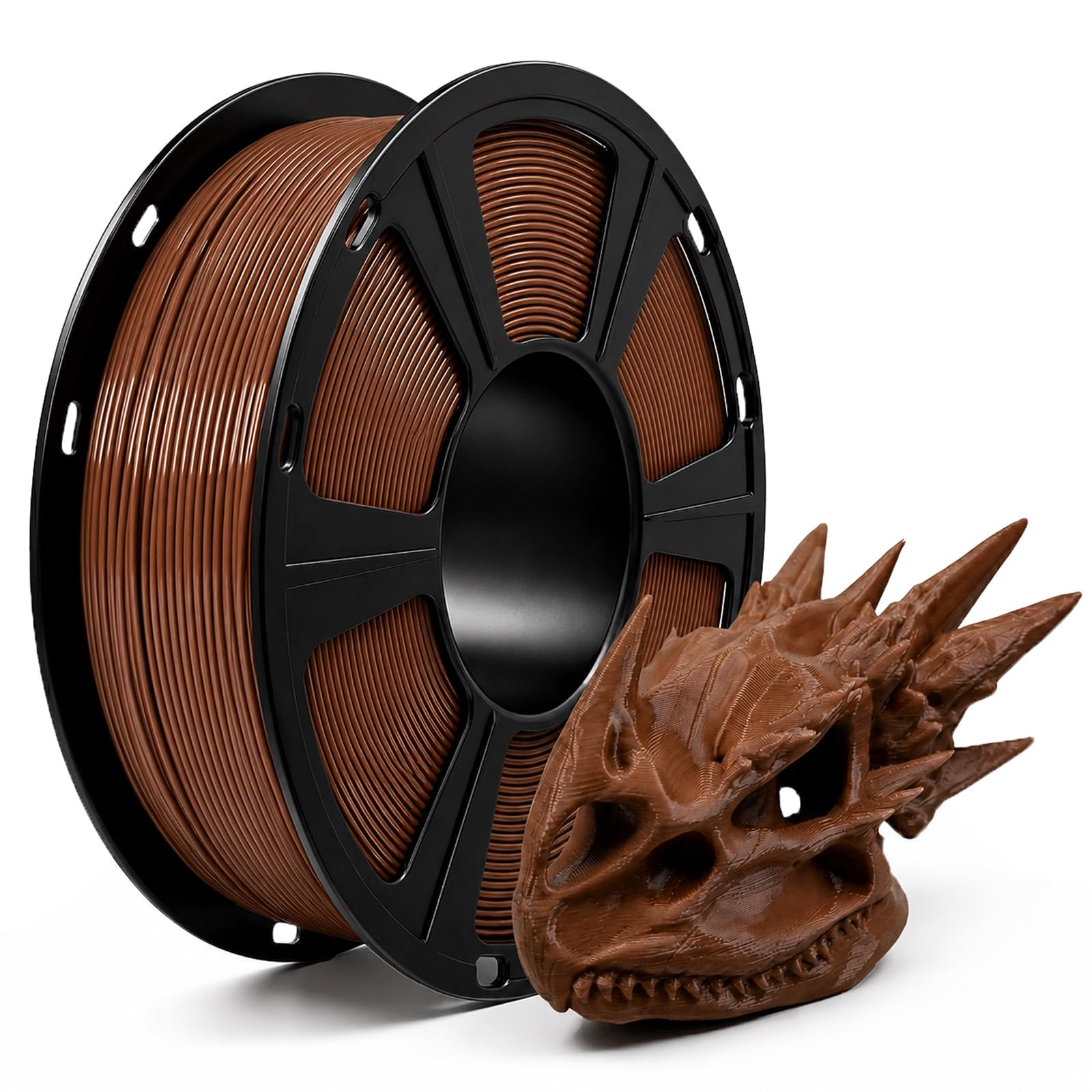 PLA Filament 1.75mm Brown 1KG Perfectly Wound Accuracy +/-0.02mm PLA Basic 3D Printer Filament