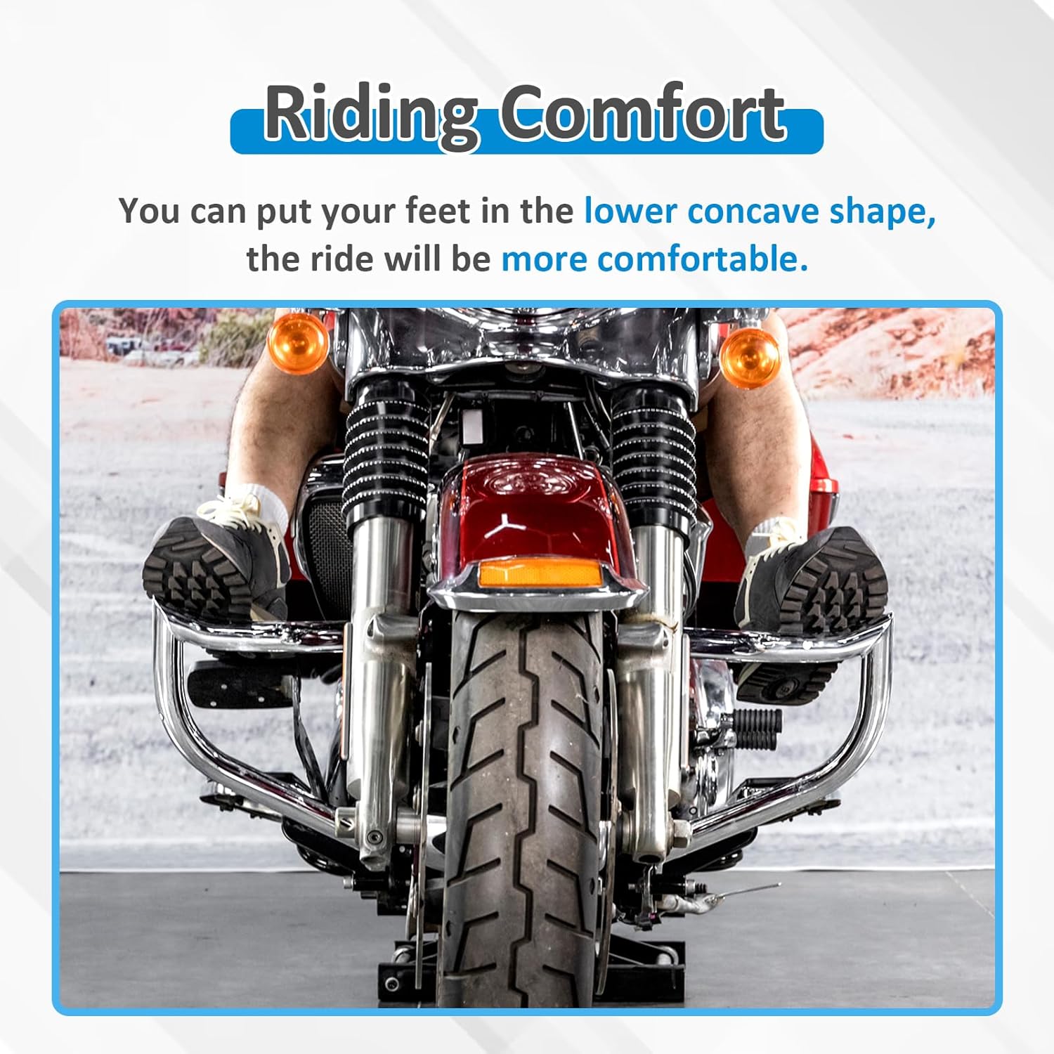 Wsays Front Engine Guard Highway Crash Bar Compatible with Harley Touring Street Electra Road Glide Road King 2009-2023 Without Lower Fairing, Chrome
