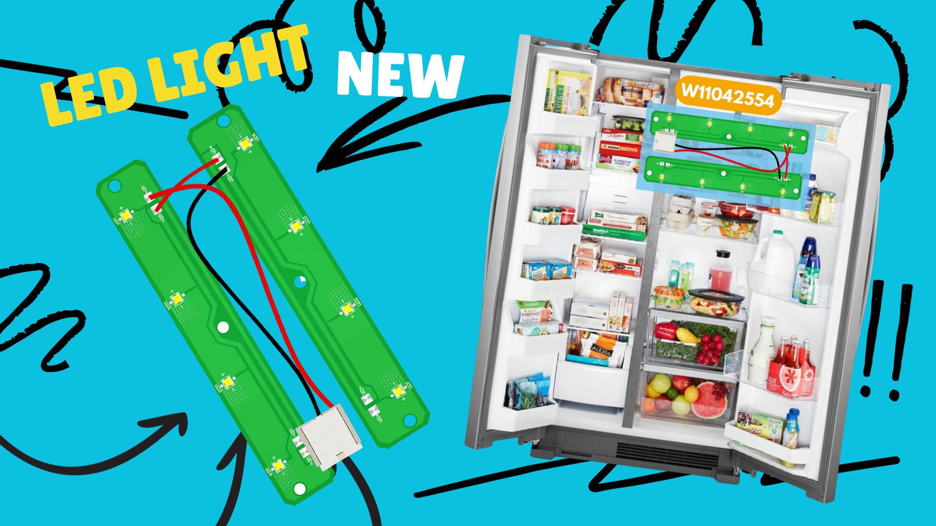 Amazon.com: New Upgraded W11042554 Refrigerators LED Light Module
