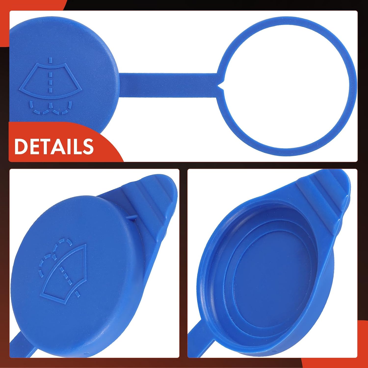A-Premium KT1Z17632A Windshield Washer Fluid Cap Wiper Reservoir Tank Cap Compatible with 2012-2018 Ford Focus, Transit Connect, Transit-150, Transit-250, Transit-350, Transit-350 HD, E-Transit