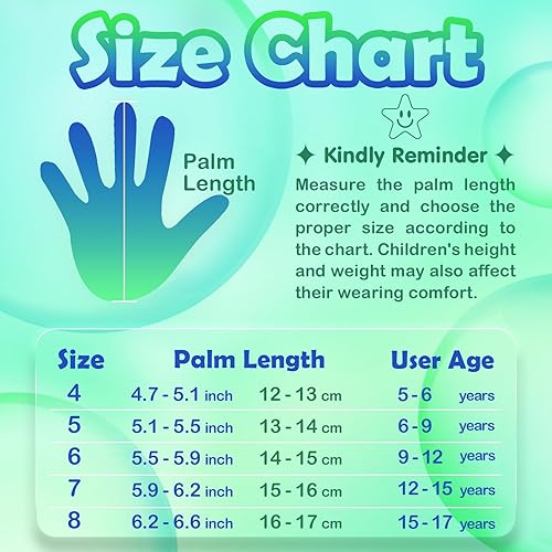 Miniatura 4 de Clbort Soccer Goalie Gloves Youth Kids, Goalkeeper Gloves with Super Grip Palms, Anti-Slip Soccer Gloves, Double Wrist Protection