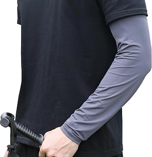 Arm Sleeves for Men, Loose Fit Non-Sticky, Cooling UV Sun Protection Arm Sleeves for Baseball Basketball Golf Hiking