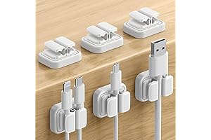 SHINTOP Cable Clips, 3-in-1 Multifunctional Cable Organizer for Office, Car and Home Use