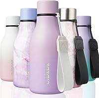 Vista 90 de BJPKPK Botellas de agua aisladas, botella de agua de metal de acero inoxidable de 18 onzas con correa, termo a prueba de fugas sin BPA, tazas