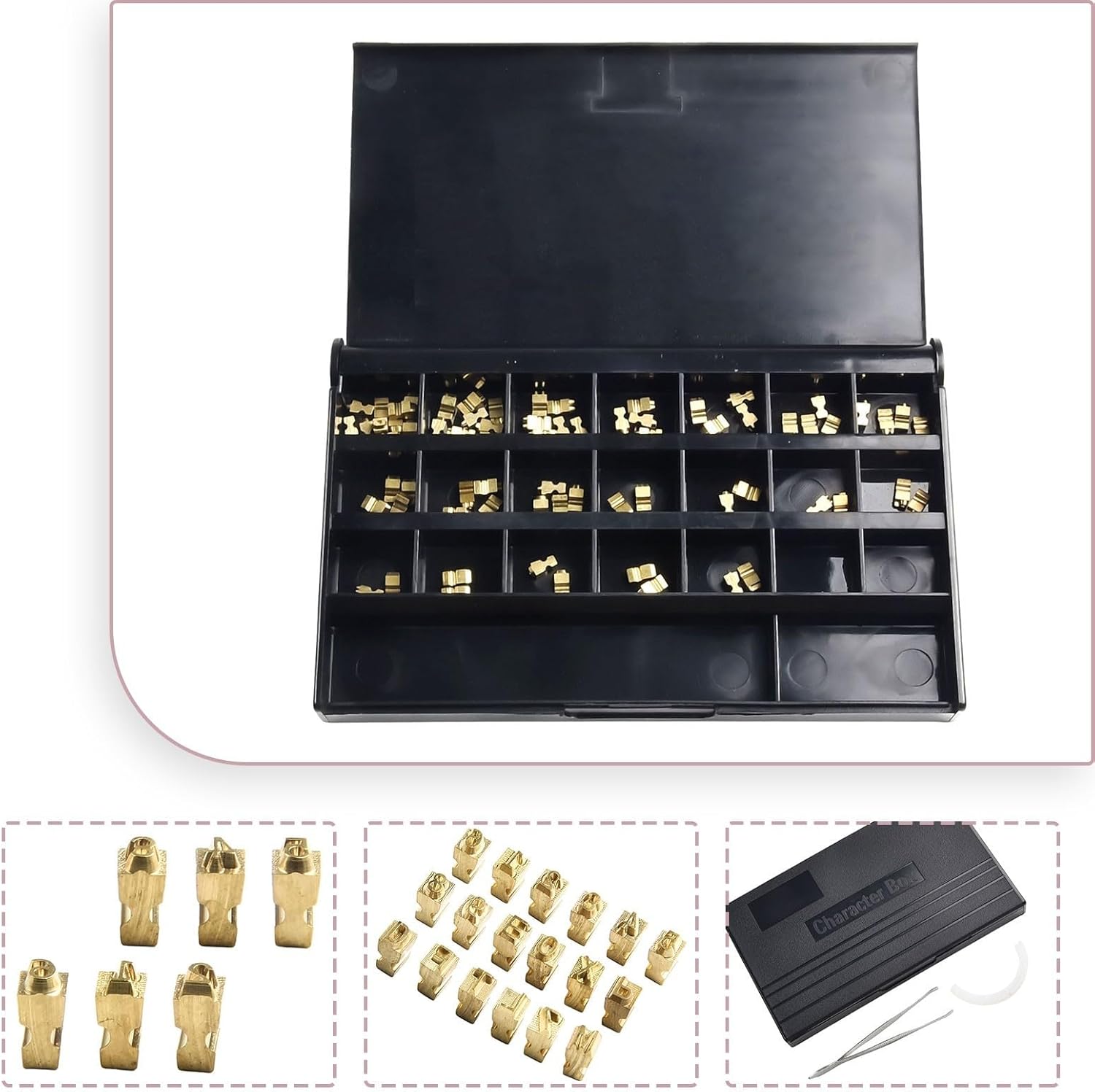 mp Character Set for MY-380F Ding Machine, Batch Code Number Wheel Replacement with 70 Pcs Alloy Characters (Type T & R), Expiration Date Marker for(Type R)