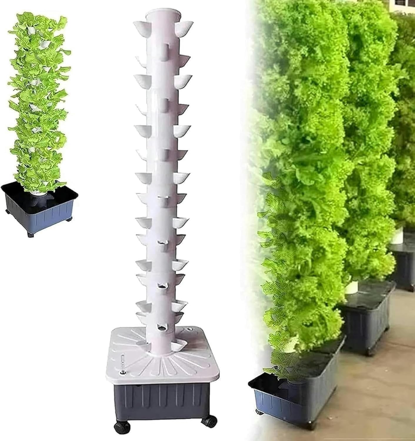 Hydroponic Growing Kits 45 Holes Hydroponics Growing System Indoor Grow System Vertical Grow Tower, Hydroponic Planting Equipment for, Fruits and Vegetables,Gifts for Men