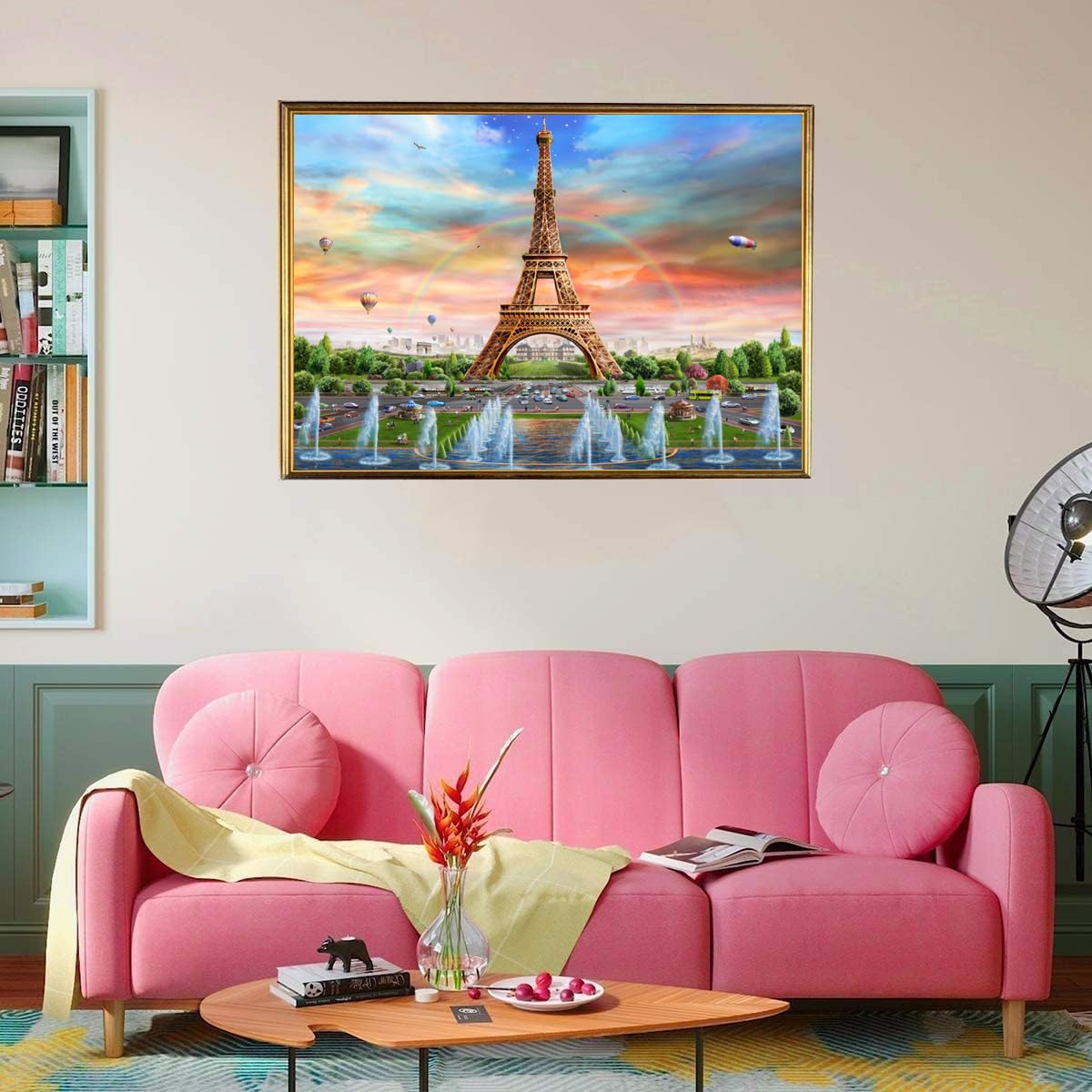 Jigsaw Puzzles for Adults 1000 Piece Eiffel Tower 27.56 x 19.69 Inch Educational Game Challenge Toy Landmarks Puzzles - Image 3
