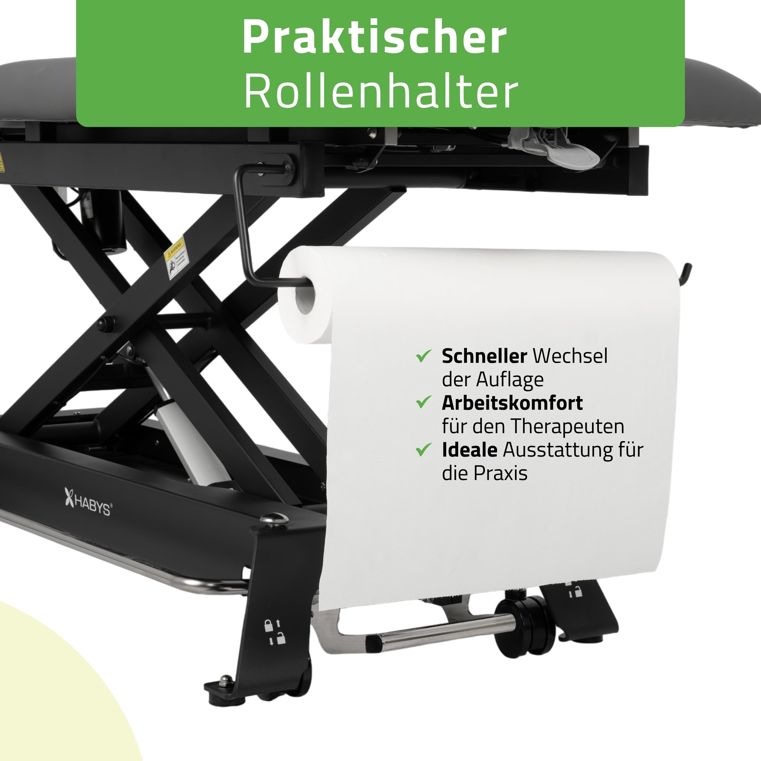 HABYS Massageliege Elektrisch 5-Segmente, Massagebank für Therapieliege | Elektrische Massageliege Höhenverstellbar 196 x 68cm, Kosmetikliege Elektrisch bis zu 200kg mit ERGO-Kissen, Evero Cross X5