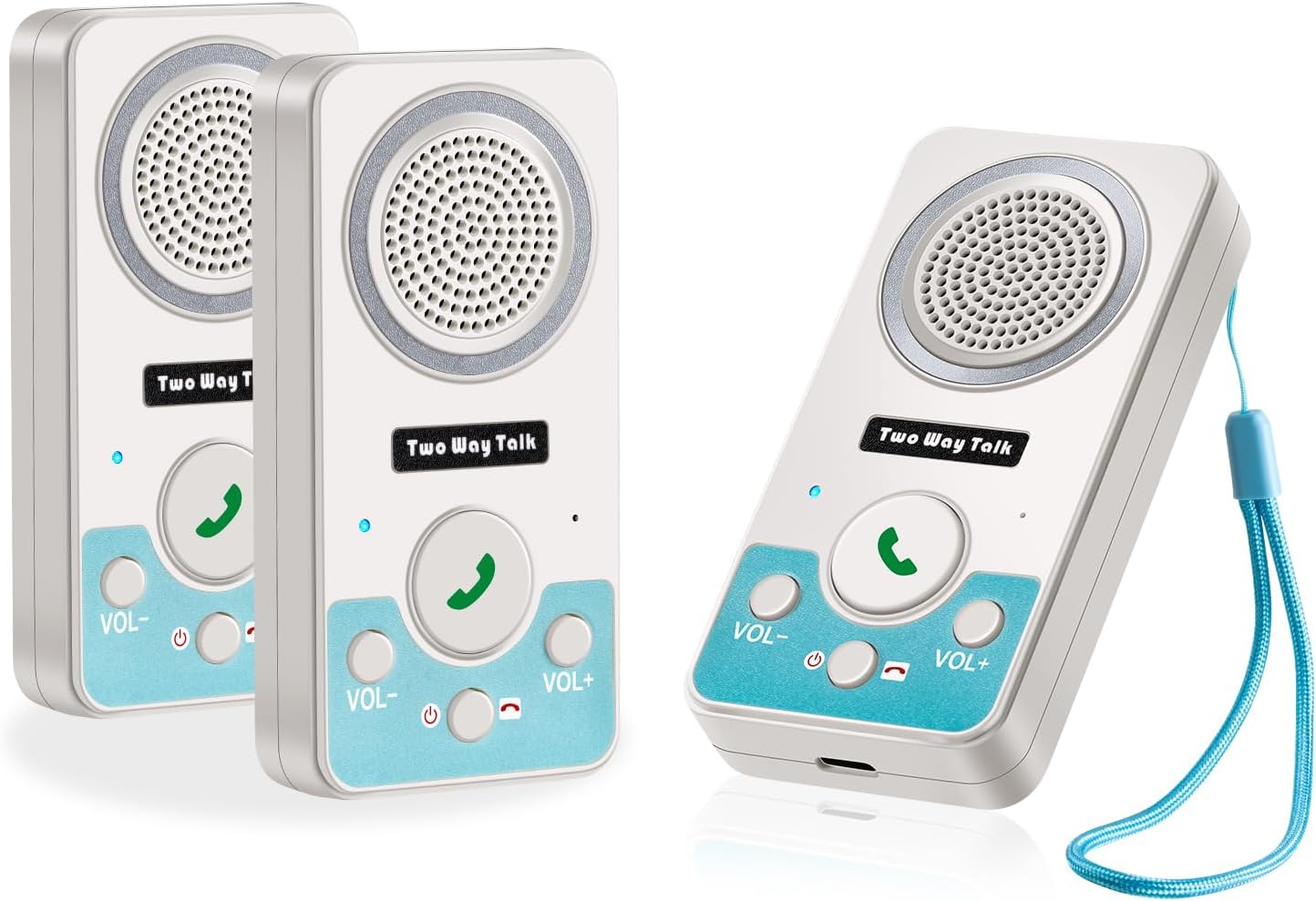 Intercoms Wireless for Home, 2 Way Audio Hands-Free Long Range Wireless Intercom System, 4 Ringtones 8 Volume Levels, Up to 10 Days Standby Intercom Syetem for House, Office, Classroom, White
