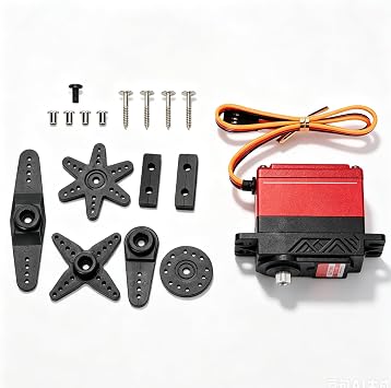 HERCHR RC Servo, JX PDI-6221MG 20KG High Torsion Mini Digital Servo Full Metal Waterproof Steering Gear Micro RCServos Motor Kit for 1/10 1/8 RC Helicopter Airplane Car Boat Robot