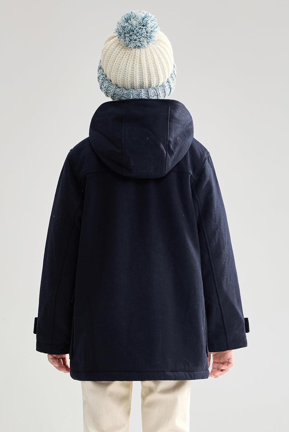 Cozy Kids' Winter Style: Maoo Garden Hooded Windproof Wool Coat