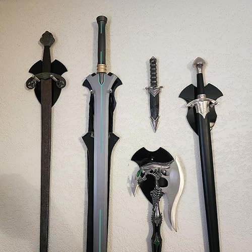 Miniatura 3 de Estante de espada montado en la pared, soporte para hacha stant, estante de exhibición montado en la pared, soporte de espada vertical montado en la