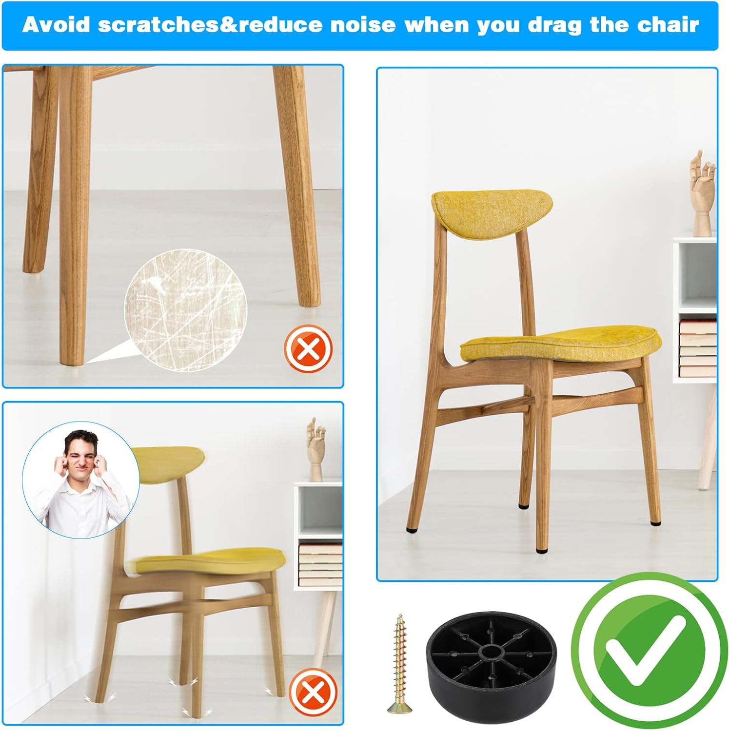 Bútor láb részletes nézet