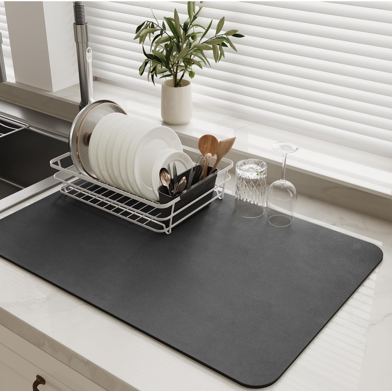 Dish Drying mat Kitchen for Kitchen Drying mat for Water Absorbing mat for Kitchen for Dish Drying mat for Dish Dry mat for Absorbent mat for Kitchen (30 x 40 ) — Amazon image 4