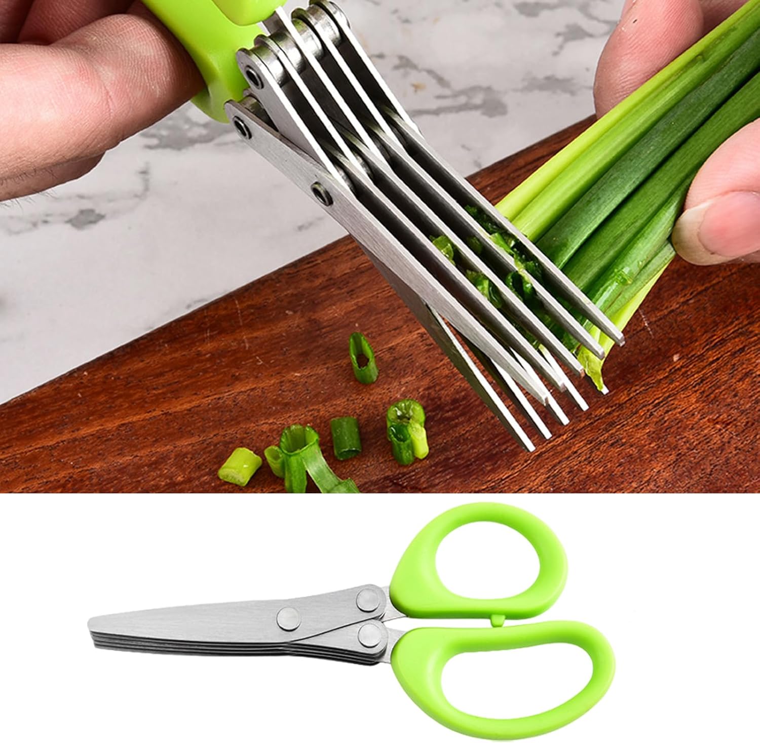 Smart | 5-Layer Multifunctional Stainless Steel Kitchen Scissors Herb Chopper for Chopping Onion, Vetables, and Herbs 2026
