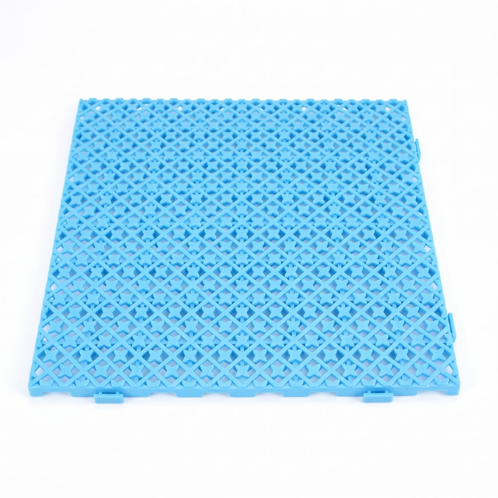 predolo Interlocking Floor Tiles Waterproof Interlocking Floor Mat with Drainage Holes Heavy-Duty for Locker Room, Sauna, Blue