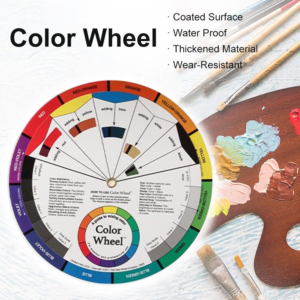 Ruota Dei Colori Professionale - Guida Alla Miscelazione Per Pittura, Trucco, Design - Diametro 14 Cm - Foto 5