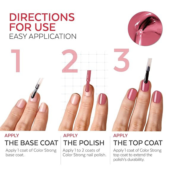 PODERM Nail Polish - Rosewood | Nail strengthener | Nail Care for strong Nails Enriched with Keratin, Biotin and Silicon Hands & Feet Developed by a Podiatrist in Switzerland