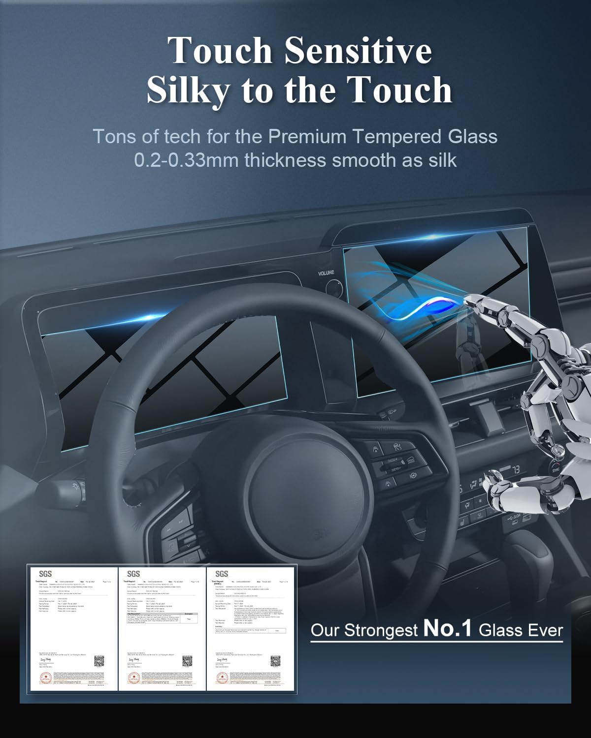 BIBIBO 2Pcs for 2026 Subaru Outback Screen Protector 2026 Outback(Premium,Limited,Touring,Wilderness,Limited XT,Touring XT)12.1"Navigation & 12.3" Dashboard Display Tempered Glass 2026 Subaru Outback Accessories