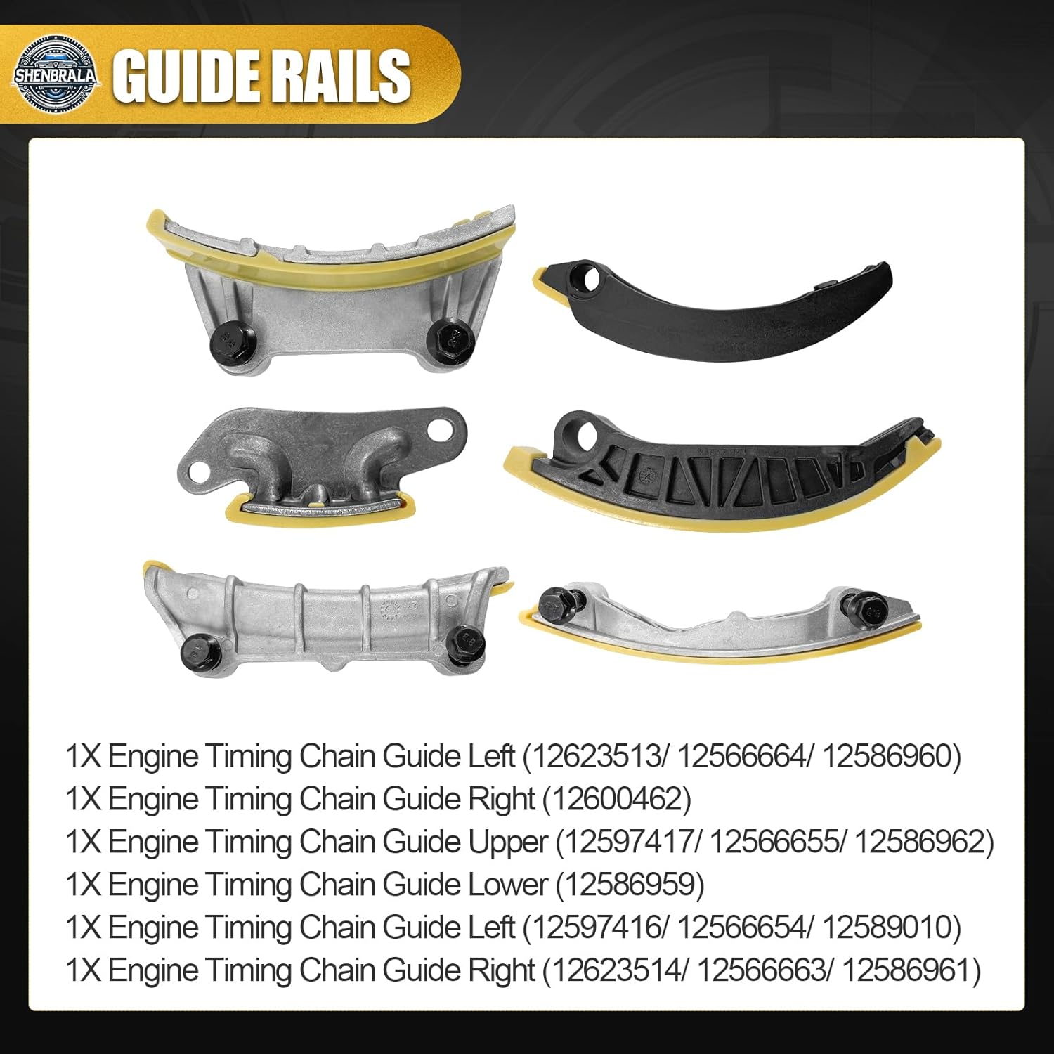 9-0753SX Timing Chain Kit for Chevy Cadillac Buick GMC Saturn Pontiac Suzuki Saab 2007-2022 Models Acadia Traverse Enclave Caprice Equinox CTS Impala Camaro SRX 3.6 3.2 3.0 2.8 V6; 90753SX