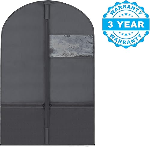 Miniatura 8 de Plixio Bolsas de ropa para niños disfraces de baile con ventana transparente y bolsillos de malla con cremallera para zapatos y almacenamiento de