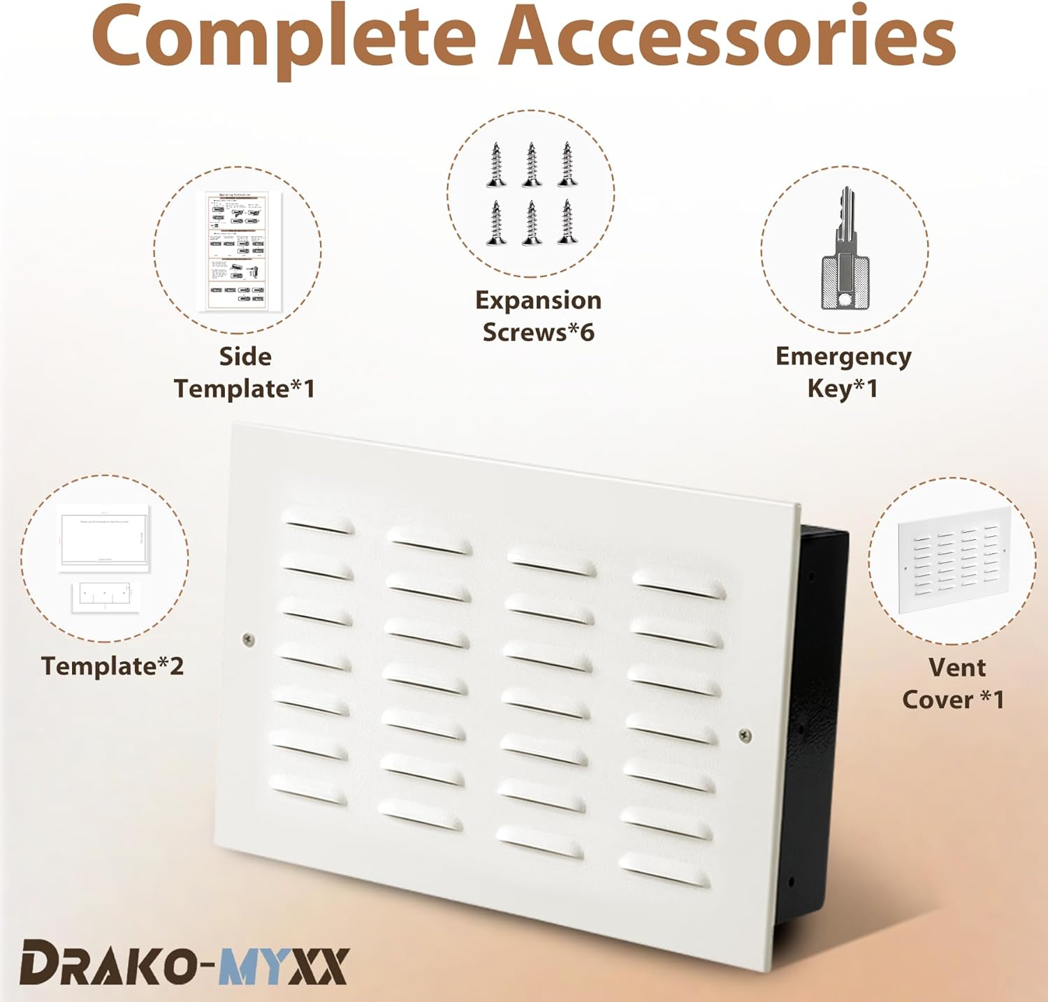 2026 Upgraded Hidden in Wall Safe with Vent Cover, Recessed Hidden Safe Between 16" Studs for Home and Office, with Combination Lock and Digital Keypad to Secure Cash, Jewelry and Valuable Items