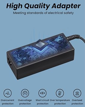 19V Adapter Charger for LG Electronics Gaming Monitor | for LG 22MK400H 25UM58 24GN53A 24MP60G 27UN83A 27UL550 32UN88A 34GN73A-B Power Supply