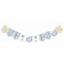 MAMUXI Ciao Baby Banner, Amalfi Coast Mediterranean Lemon and Tile Print, Baby Shower Decor, Rectangular, 10 Pieces, 9.8x80 Inches Amalfi Coast Ciao Baby Banner