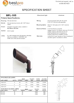 Best Pro Lighting Bullet 105- Rust- LED (3, Watts)