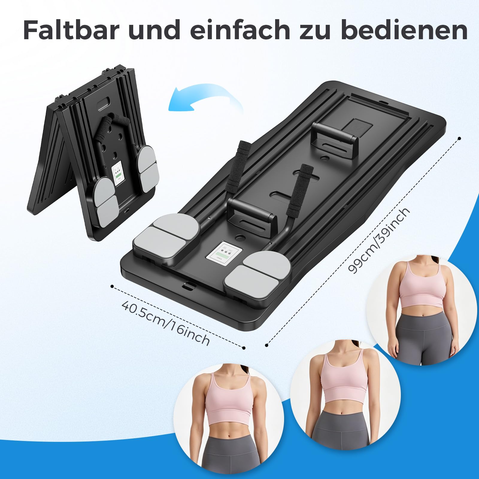 Planche de Pilates multifonction pour abdominaux, rebond automatique, équipement de fitness pour la maison, silencieux, entraîneur abdominal et bandes de résistance