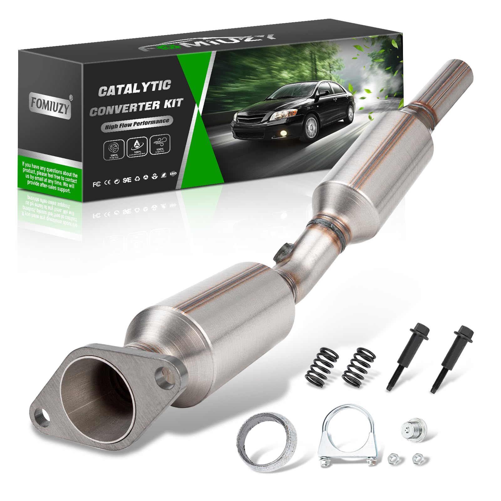 Front Catalytic Converter Kit Direct-Fit Toyota Corolla Matrix Pontiac Vibe 2003 2004 2005 2006 2007 2008 1.8L