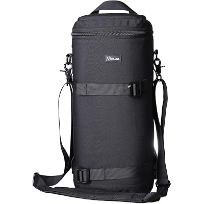 Nicama LB1 Deluxe Water-Resistant Camera Lens Pouch Case for Canon RF 800mm Tamron SP 150-600mm Sigma 150-600mm 150-500mm Nikon Nikkor AF-S 200-500mm & More, Zipper Polyester Lens Protective Bag