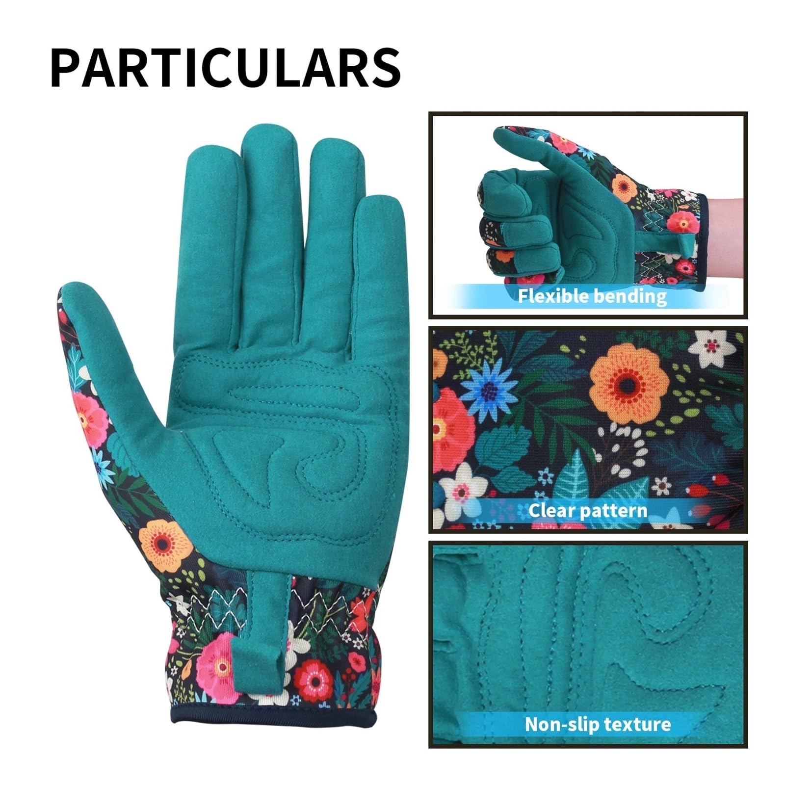 Guantes de jardinería, Guantes de jardinería for mujer, multicolor, for desmalezar, cavar, plantar, podar(Onecolor)