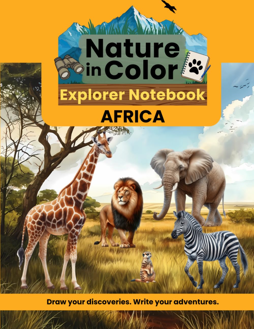 Nature in Color Explorer Notebook: Africa: A Creative Wildlife Journal for Kids to Draw, Write, and Explore